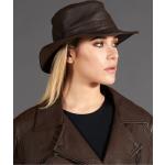 Cappelli invernali 57 classici marroni di pelle per Donna D'arienzo 