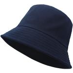 Cappelli 60 eleganti blu scuro XXL di cotone a falda larga per Donna 