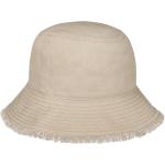 Cappelli 60 casual beige chiaro di cotone tinta unita con frange traspiranti a pescatore per Donna Mayser 