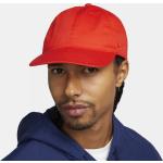 Cappelli classici rossi in twill traspiranti con visiera piatta per Donna Nike 
