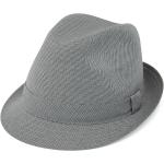 Cappelli fedora grigi di cotone a quadri per Uomo Fawler 