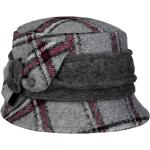 Cappelli invernali grigi di lana a quadri per Donna Lierys 
