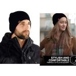 Cappelli invernali 63 neri di eco-pelliccia per Uomo 