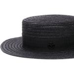 Cappelli neri di paglia a falda larga per Donna Maison Michel 