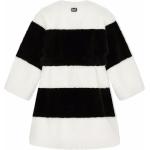 Capispalla scontati neri XXL di eco-pelliccia a righe manica lunga per Donna Dolce&Gabbana Dolce 