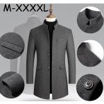 Cappotti classici classici grigi 3 XL taglie comode di cotone lavabili in lavatrice per l'autunno per Uomo 