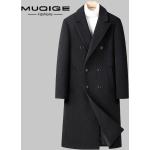 Cappotti lunghi casual neri 3 XL taglie comode da lavare a mano per l'autunno per Uomo 