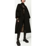 Cappotti lunghi classici neri leopardati manica lunga Dolce&Gabbana Dolce 