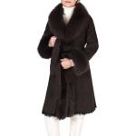 Cappotti scontati marroni XL in pelle di agnello manica lunga di montone per Donna D'arienzo 