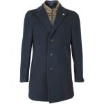 Cappotti classici scontati blu L di lana per Uomo Manuel Ritz 