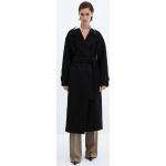 Cappotti con cintura  scontati neri XL di lana manica lunga per Donna Mango 