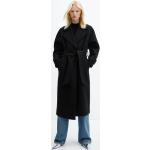 Cappotti con cintura  scontati neri XL in poliestere manica lunga per Donna Mango 