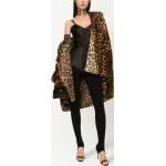 Mantelle marroni XL di eco-pelliccia leopardate per Donna Dolce&Gabbana Dolce 