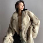 Cappotti lunghi casual XL di eco-pelliccia per l'autunno per Donna 