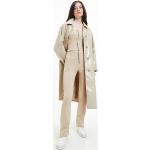 Cappotti lunghi classici beige L taglie comode in poliestere per Donna Calvin Klein 