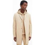 Cappotti corti scontati eleganti beige XL in twill Tencel per Uomo Calvin Klein 