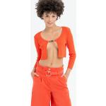 Cardigan corti arancioni S di nylon manica lunga per Donna Fracomina 