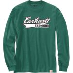 Carhartt Relaxed Fit Script Graphic Camicia a maniche lunghe, verde, taglia 2XL