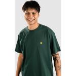 Magliette & T-shirt verdi XL di cotone mezza manica ricamate per Uomo Carhartt Chase 