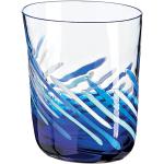 Bicchieri blu di vetro soffiati a bocca 