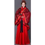 Carnevale Costume tradizionale cinese Hanfu Rosso Tradizionale Cina antica Costumi Costume Halloween