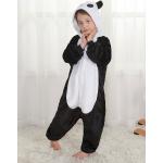 Costumi neri in flanella a tema panda da animali per bambini 
