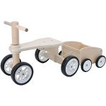 Carrello triciclo con rimorchio in legno per bambi