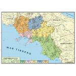 Carta geografica murale regionale Campania 100x140