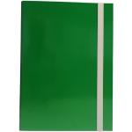 cartellina con elastico - cartone plastificato - 3 lembi - 25x34 cm - verde - queen starline