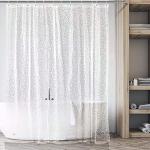 Tende bianche 200x180 in PVC semitrasparenti per doccia 