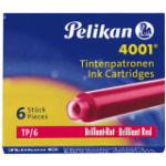 Cartucce inchiostro 4001 (TP/6) - lunghezza 39mm - rosso - Pelikan - conf. 6 pezzi Quantita min. 1