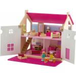 Casa Delle Bambole Per Bambini A 2 Piani In Legno Trudi Rosa