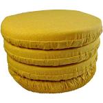 Cuscini gialli di cotone tinta unita per sedie Casa tessile 