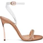 Sandali gioiello larghezza E rosa numero 37 in PVC con glitter per Donna Casadei Blade 