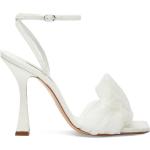 Scarpe estive larghezza E eleganti bianche numero 37 in tessuto con glitter tacco a rocchetto per Donna Casadei 