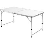 Tavolini bianchi in alluminio pieghevoli 