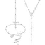 Collane eleganti in argento artigianali a rosario per Donna 