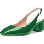 Sandali bassi eleganti verdi numero 35 con allacciatura elasticizzata antiscivolo per Donna 