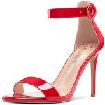Sandali eleganti rossi numero 36,5 con cinturino per Donna 