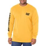 Magliette & T-shirt gialle XL con scollo tondo manica lunga con scollo rotondo per Uomo Cat 