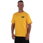 Magliette & T-shirt gialle M di cotone lavabili in lavatrice mezza manica con scollo rotondo per Uomo Cat 