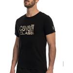 CAVALLI CLASS T-Shirt Maglietta Uomo MM 100% Cotone Slim Fit Colore Nero QXH01E JD060 (52 XL IT Uomo)