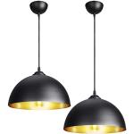 Lampadari industriali neri in metallo da cucina compatibile con E27 