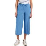 Pantaloni blu L di lino con elastico per Donna CECIL 
