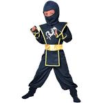Cesar 517-002 Costume da ninja, 5-7 anni, 116 cm, Nero e oro