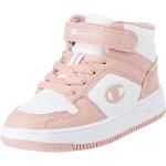 Sneakers alte larghezza E scontate casual rosa numero 34 chiusura velcro per bambini Champion 
