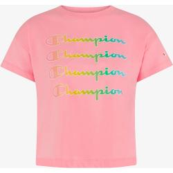 Champion T-shirt crop con logo multicolor Donna