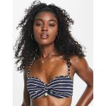 Top bikini taglia 3D scontati blu navy per Donna Cherry Beach 