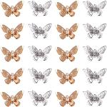Orecchini eleganti trasparenti artigianali con farfalla 