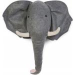 CHILDHOME Testa di Elefante Decorazione Parete Feltro Grigia CCFELH
